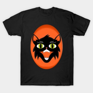 Vintage Halloween Cat T-Shirt